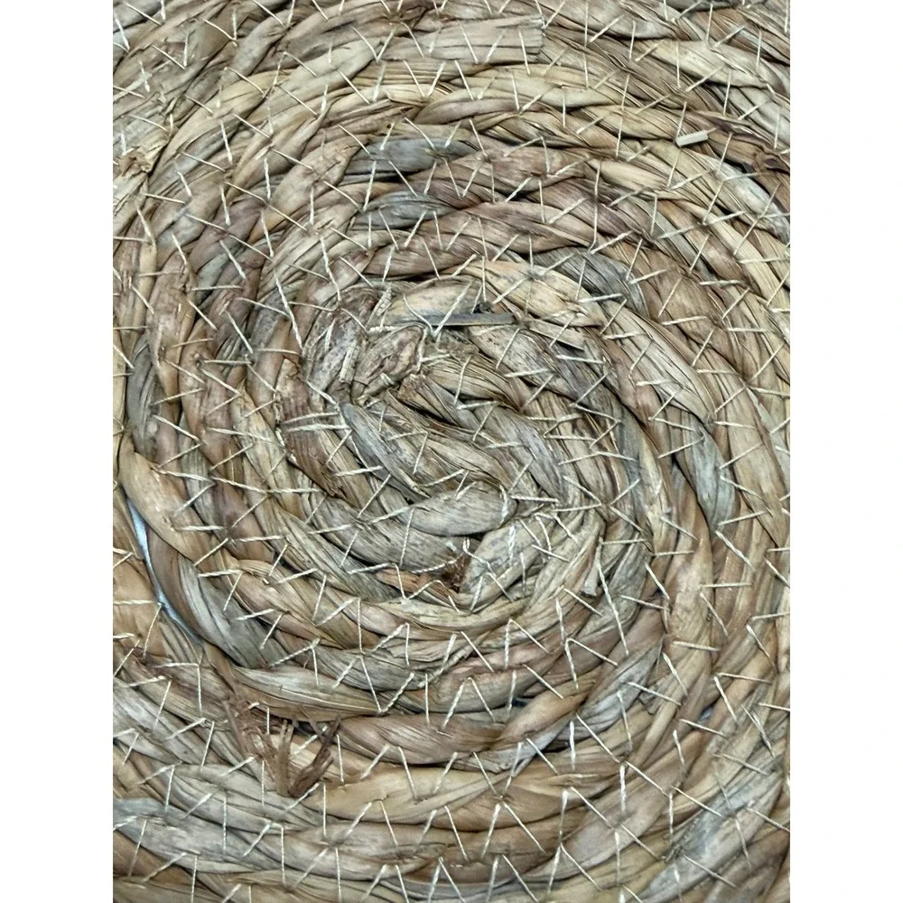 Woven Seagrass Placemats and Coasters Set of 6 Natural Round Boho Table Chargers